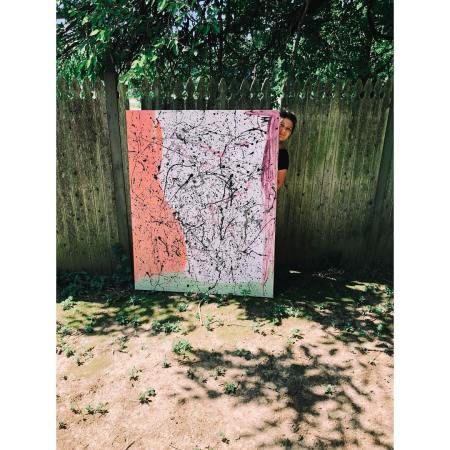 Abstract Painting bad art and meow